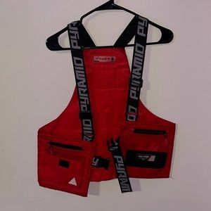 Black Pyramid Red Cargo Vest